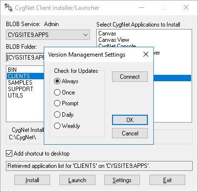 Version Management Settings